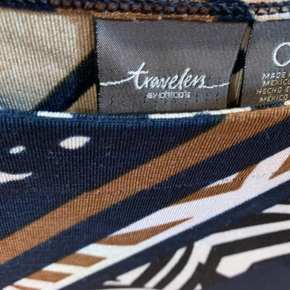 Chico's Tribal Print Tunic Top - Small - Picture 3 of 3